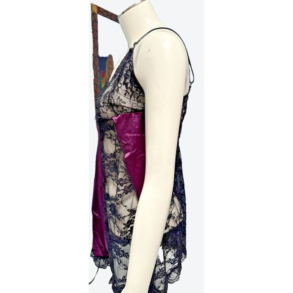CCC Lycan5ive19 Babydoll Teddy Lingerie Purple Black Lace Erotic Nighty Plus Siz - Picture 4 of 7